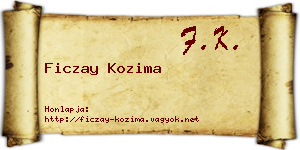 Ficzay Kozima névjegykártya