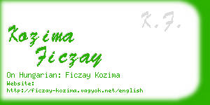 kozima ficzay business card